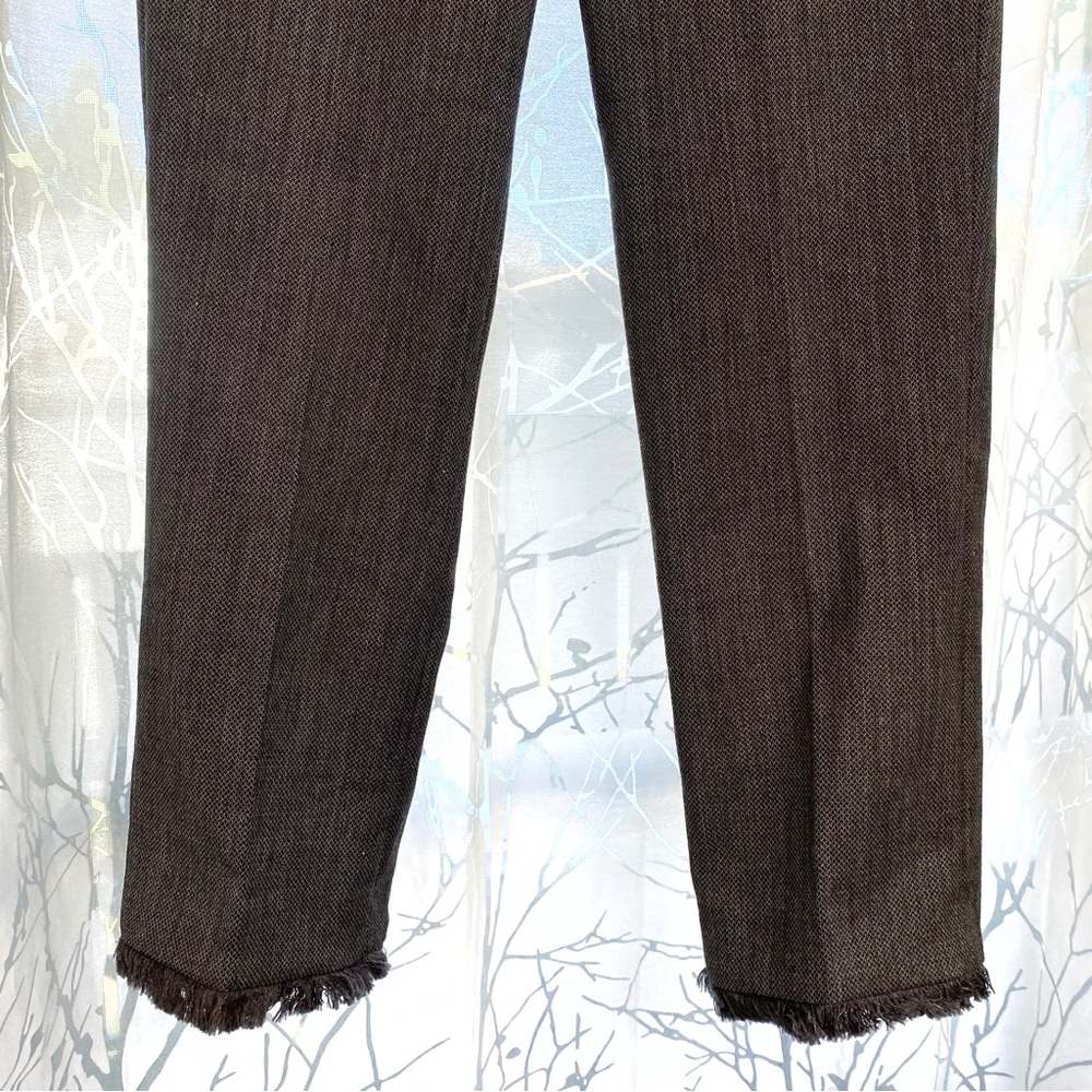 ZADIG & VOLTAIRE gray Pantalon Posh Franges fringe hem straight leg dress pants - Picture 5 of 15